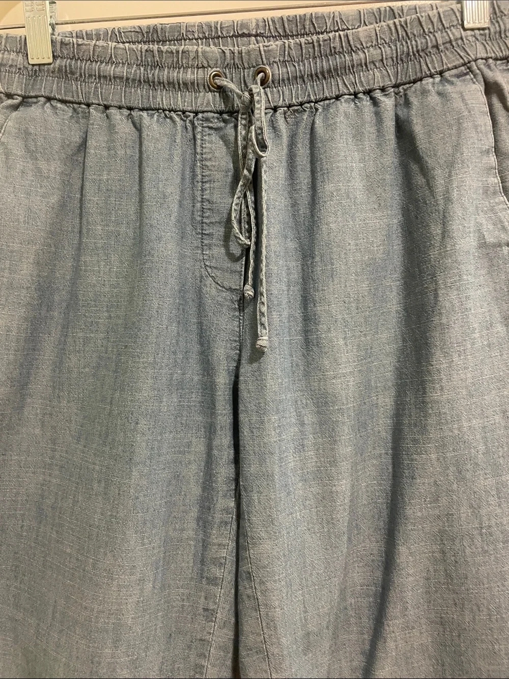 J. Crew Light Chambray Drawstring Boyfriend Jeans